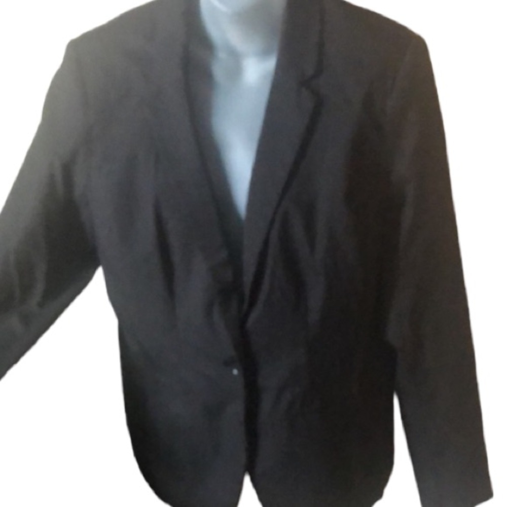 The Torie jacket black with white pinstripe blazer size 16
